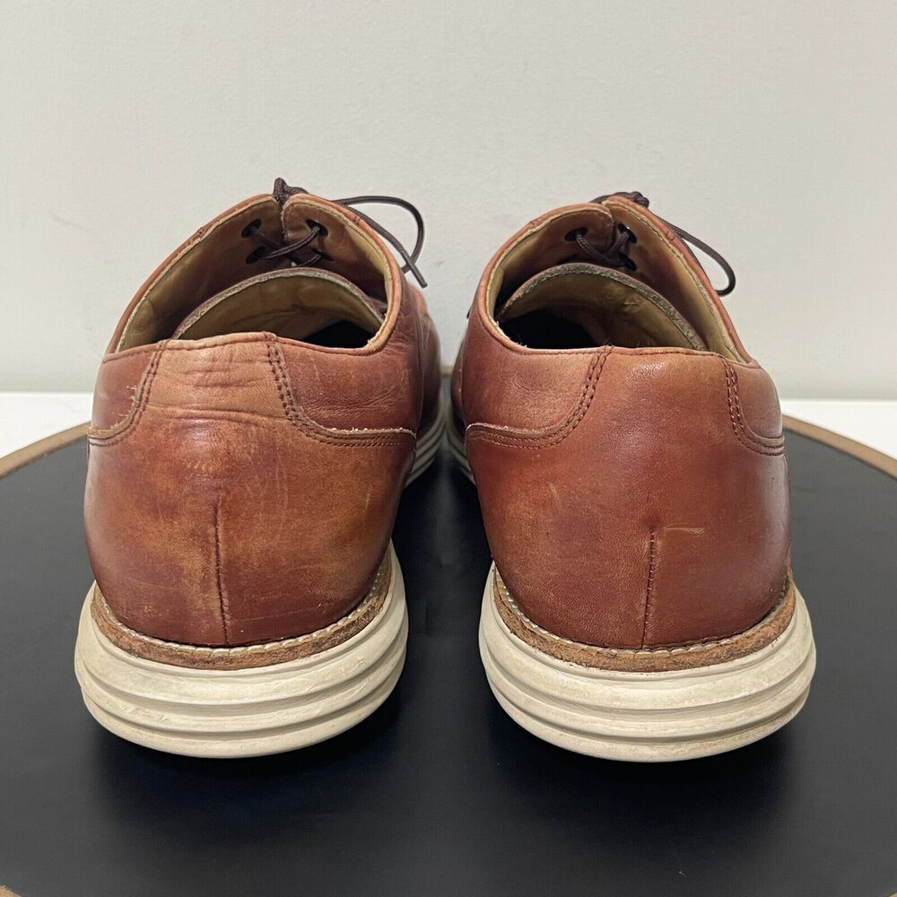 Cole Haan Shoes Men Size 13 M Lunar‎ Grand Apron Oxfords Brown Comfort Leather - Picture 8 of 14